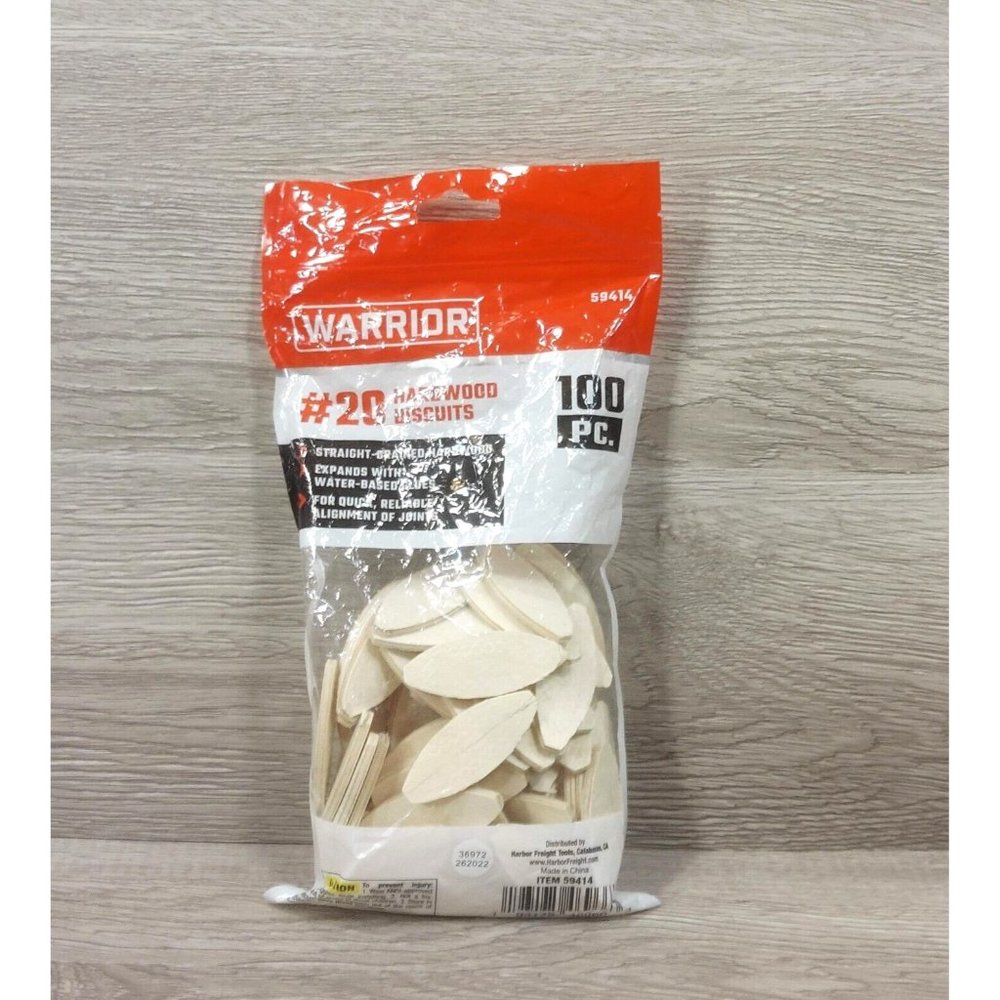 Warrior #20 Hardwood Biscuits 100 Pieces Workshop Equipment Accessories